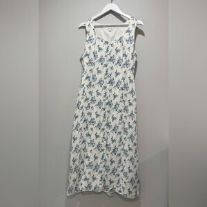 Blu Pepper Blue and White Floral Button Down Dress Size XL